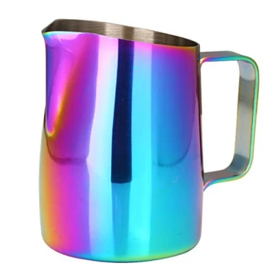 Immagine di Dianoo Brocco Fumante Per Cappuccino Brocca Il Latte Espresso Acciaio Inossidabile Tazza Di Caffè Art 420ml Multicolore