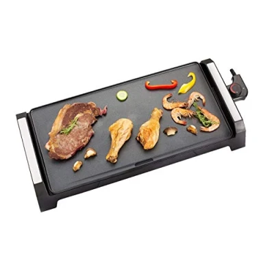 Immagine di Senya SYCK G021 Piastra elettrica XL da 6 a 8 persone, con rivestimento antiaderente 2200 W, colore nero