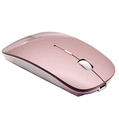 Immagine di SUAVER Mouse senza fili Bluetooth, Portatile Ricaricabile ottico,ultra sottile del Wireless per PC,Mac,Macbook,iMac,Laptop,Tablet(800 1200 1600 DPI) (Oro rosa)