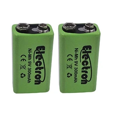Immagine di 2 X Pila Batteria ricaricabile Ni Mh 9V 300mAh 9 volt nimh accumulatore battery