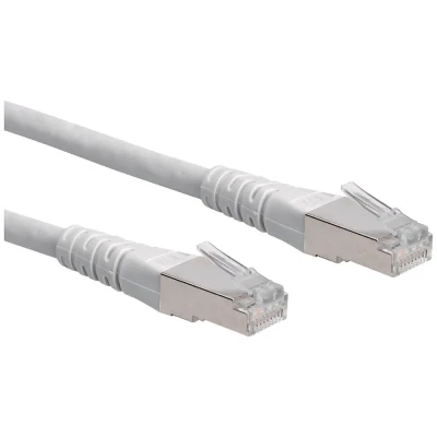 Immagine di Roline 21.15.0830 RJ45 cavo di rete, patch CAT 6 S/FTP 0.50 m Grigio doppia schermatura 1 pz.