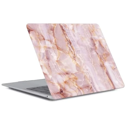 Immagine di Custodia Protettiva per Macbook Air 13 pollici Modello A1932 A2179 A2337 M1 con display Retina e Touch ID 2020 2019 2018 Uscita, Sottile Rigida Case Cover Plastica Duro Custodia, Marmo rosa