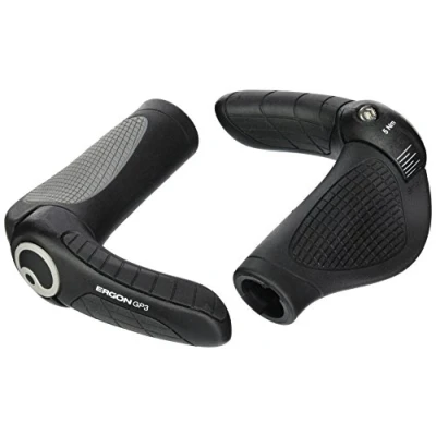 Immagine di Ergon GP3 Lock on Manopole per bicicletta Gripshift compatibile Touring e MTB Large Nero/Grigio