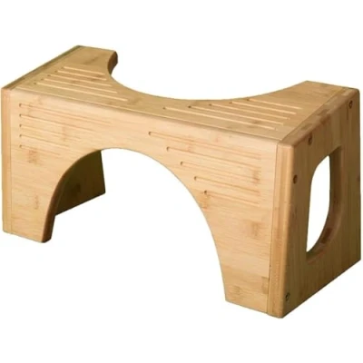 Immagine di Squatty Potty The Original Sgabello per WC in bambù, 17,8 cm e 22,9 cm, colore: Marrone