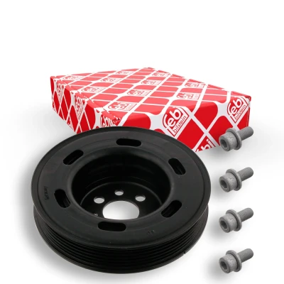 Immagine di febi BILSTEIN 33608 Puleggia albero Motore 6PK 143 5 con bulloni/viti, per motore/a gomito Plus AUDI: A4 B6 Sedan, A6 C5 Avant