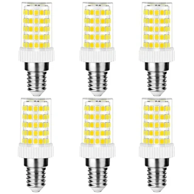 Immagine di Lampadina LED E14 10W Equivalente 50W 100W Lampada Alogena 800LM Bianco Freddo 6000K 220 240V Non Dimmerabile Nessun Sfarfallio, Risparmio Energetico, per Lampadari, Plafoniere e Applique, 6 Pezzi