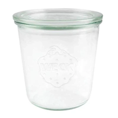 Immagine di Sei barattoli di vetro Weck Model 742 580 ml ideale per conserve