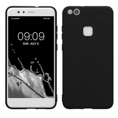Immagine di kwmobile Custodia Compatibile con Huawei P10 Lite Cover Back Case per Smartphone in Silicone TPU Protezione Gommata nero matt