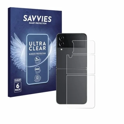 Immagine di savvies (6 Pezzi Pellicola Protettiva per Samsung Galaxy Z Flip 4 (Posteriore) Protezione Schermo Trasparente
