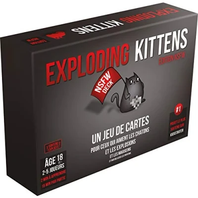 Immagine di Asmodee Exploding Kittens: NSFW Deck Gioco da tavolo a partire 18 anni 2 5 giocatori 15 minuti Lingua Francese