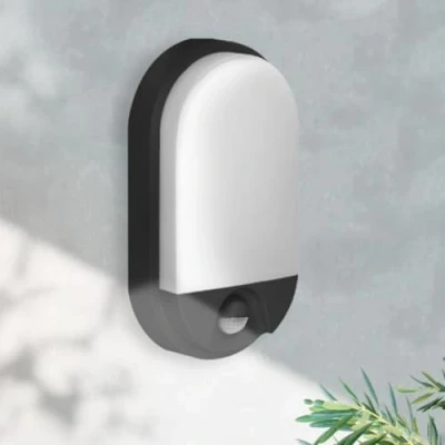 Immagine di Miratic Lampada da Esterno Con Sensore di Movimento PIR Portata 9m Luce Bianca Calda 3000K 10W 800lm Applique Ideale per Terrazza Balcone Giardino IP54