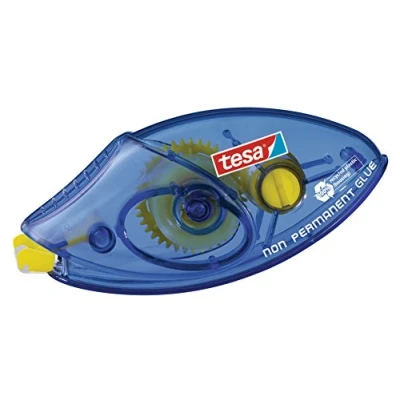 Immagine di tesa Roller Colla Monouso Non Permanente ecoLogo Rullo adesivo usa e getta Applicazione precisa veloce Design trasparente ed ecologico 8,5 m x 8,4 mm