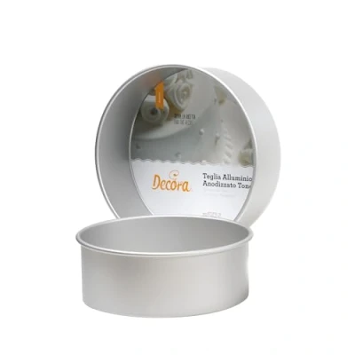 Immagine di Decora 0062615 Teglia Professionale Tonda, Alluminio Anodizzato, colore: Argento, 35 x 10 cm