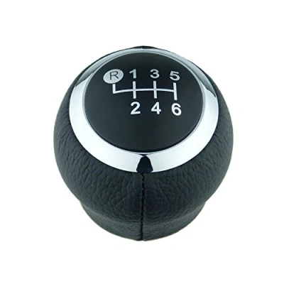 Immagine di L &amp; P Car Design GmbH a279 3 Pomello Leva Del Cambio In Vera Pelle 6 marce nero cromo M12 filettatura fine come plug play ricambio per notebook