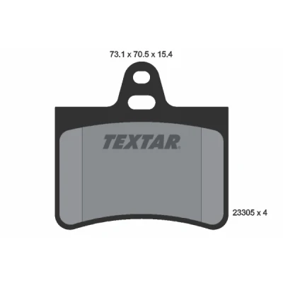 Immagine di TEXTAR 2330501 Kit pastiglie freno Non predisposto per contatto segnalazione usura CITROËN: C5 III Station Wagon, II Hatchback, Wagon