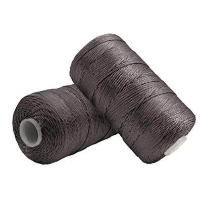 Immagine di Uiopa Filo Macrame 1,5mm x 400m, Corda in Nylon Cordino per Borse Uncinetto, Macramè Grigio Scuro Ferri e Fai da Te, Decorazioni, Artigianato