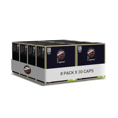 Immagine di Caffè Vergnano Èspresso1882 240 capsule Compatibili Nespresso e Compostabili, Oro 8 confezioni da 30