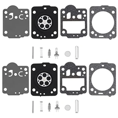 Immagine di SG Store 2 Set di Kit riparazione carburatore Carb Rebuild Guarnizione Diaframma Compatibile con HUSQVARNA 240 236 235 435 motosega JONSERED CS2238 CS2234