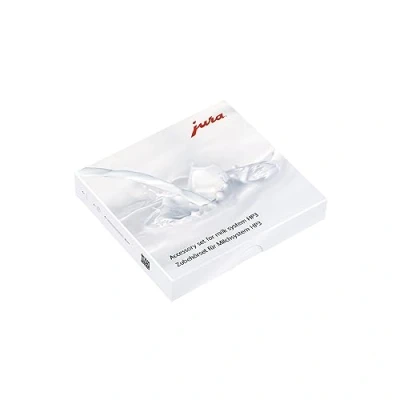 Immagine di JURA Set di accessori per sistemi latte macchine automatiche One Touch igiene certificata TÜV 4 tubi latte, raccordi tubo del HP3, 2 beccucci 24117