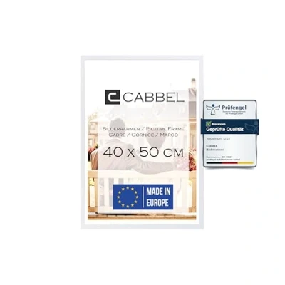 Immagine di CABBEL confezione singola (1 pz.) Cornice 40x50 cm in legno MDF bianco con plexiglass infrangibile/moderno