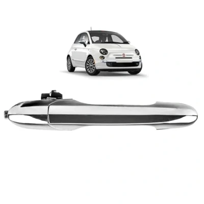 Immagine di STARKIT PERFORMANCE Maniglia porta esterna per Fiat 500, 500C e Abarth (2007 2022) anteriore destra (lato passeggero) (cromata)