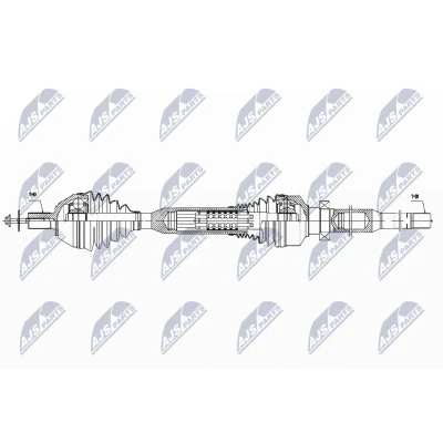 Immagine di NTY NPW VV 058 Albero motore / Semiasse Assale anteriore Dx 1030 Trasmissione automatica VOLVO: XC60 I