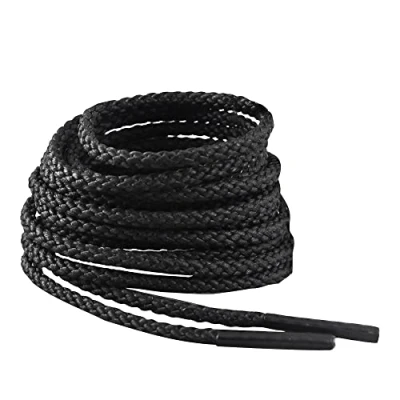 Immagine di IRONLACE Lacci Classici, Indistruttibili Rotondi Extra Resistenti per Stivali, Scarpe, Realizzati con Fibre di Para Aramide al 100%, 1 paio, Marrone o Nero (Nero / 45 Inches 114 cm)