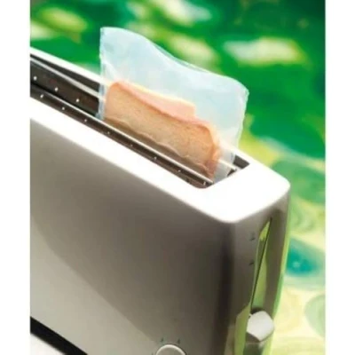 Immagine di 10 sacchetti per tostapane antiaderenti, riutilizzabili PFOA, senza BPA, pasticceria, pizza, panini al formaggio, pepite e toast