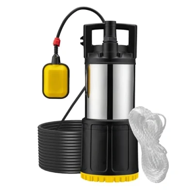 Immagine di Wiltec Pompa sommersa acciaio inox, 1000W, 5500 l/h, prevalenza 30 m, Elettropompa a immersione per pozzi