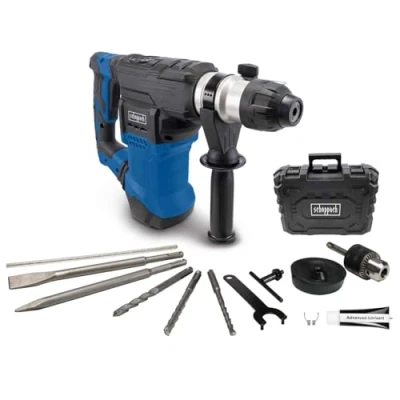 Immagine di Scheppach Martello perforatore SDS Plus 4 in 1 DH1500 1500 W / 7Joule 6 velocità 0 920 giri/min, 4250 bpm, impugnatura anti vibrazione, potenza di foratura 32 mm, accessori e valigetta