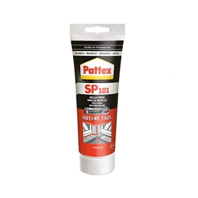 Immagine di Pattex Sigillante Polimerico Instant Tack SP101, Ottima Adesione, Adesivo Sigillante, Sigilla e Incolla, Multimateriale, Elevate Prestazioni, Flessibile, Aderisce su Superfici Umide, Tubo da 80 ml