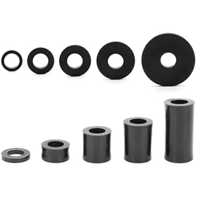 Immagine di Enkotrade, 10 pezzi distanziatori per M5, 15 x 5,3 mm, rotondi in plastica, rondelle distanziatrici