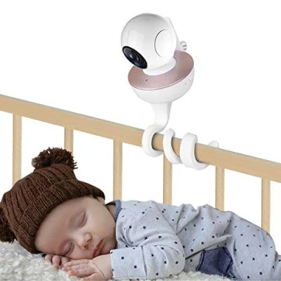 Immagine di inRobert supporto universale per monitor da parete bambini, telecamera flessibile, senza fori la cameretta, compatibile con maggior parte dei (bianco)