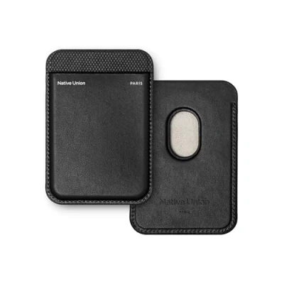 Immagine di Native Union Portafoglio (Re) Classic Magnetico Porta carte compatibile con MagSafe per iPhone 16,15,14,13,12 Extra sicuro ed ultra sottile Realizzato materiali di origine vegetale (Nero)
