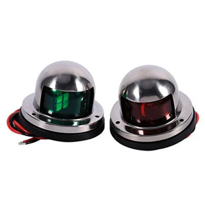 Immagine di Luci Di Navigazione A Led Osculati Acciaio Inossidabile 12V Marine Rossa Con Prua Verde Attrezzatura Segnala