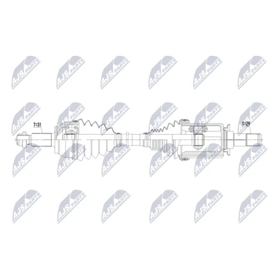 Immagine di NTY NPW LR 048 Albero motore / Semiasse Assale anteriore Sx 661mm Cambio automatico a 8 marce