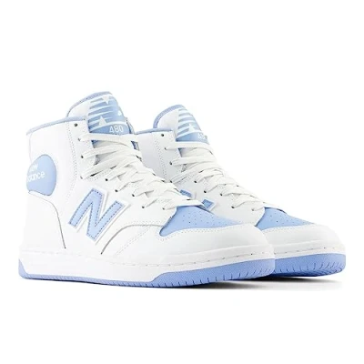 Immagine di New Balance 480H Unisex Sneakers alte, Taglia: 37.5, White/light blue Finta pelle di alta qualità