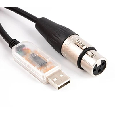 Immagine di FTDI USB Rs485 XLR Dmx512 Fase Apparecchiature di Illuminazione Cavo Controller FAI DA TE per SGM Dmxking Dmxcontrol Freestyler Download (Lunghezza: 1.8m)