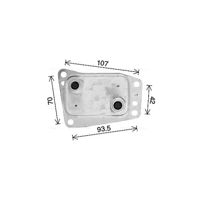 Immagine di PRASCO CN3327 Radiatore Olio senza filtro, con giunti rapidi CITROËN: Jumper II Van, C5 III Station Wagon, DS5 Hatchback, PEUGEOT: 308 SW 2, 3008 I
