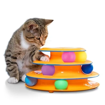 Immagine di Petstages Tower of Tracks gioco interattivo per gatti con pista a 3 livelli