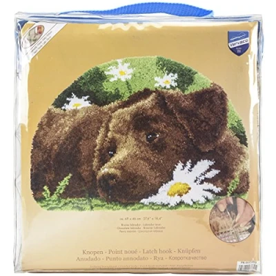Immagine di Vervaco Kit per Realizzare Un Tappeto a Punto Smirne, Motivo: Labrador, Multicolore