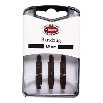 Immagine di Brause 318040B Confezione di 3 pennini in metallo Bandzug 4 mm