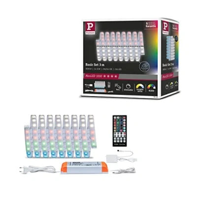Immagine di Paulmann 70529 Kit base striscia LED 230 V 3 m Bianco caldo, RGBW