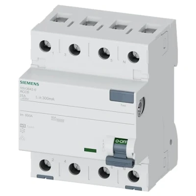 Immagine di Siemens 5SV36426 5SV3642 6 Interruttore differenziale A 4 poli 25 0.3 400 V