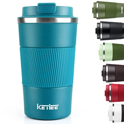 Immagine di KETIEE Tazza Termica Caffe 510ml Termos Caffè da Viaggio per Senza BPA, Isolata Riutilizzabile, Thermoas Coffee Mug to Go in Acciaio Inossidabile