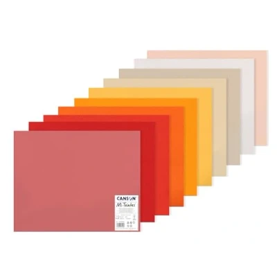 Immagine di Canson carta Mi Teintes (Nido api),Confezione da 10 fogli 160 g/m2, 50x65 cm, colori caldi