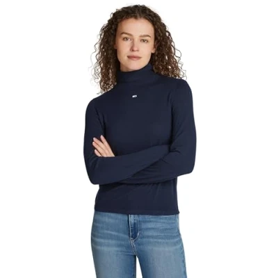 Immagine di Tommy Jeans Essential Sweater Maglione Navy red stripe, Donna, Taglia: XL/XXL, stripe