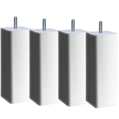 Immagine di Margot Douceur scandinavo Quadrato Set di 4 Piedi Rete Legno 6 x 20 cm, Legno, Bianco, cm