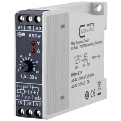 Immagine di Metz Connect 11016141280417 RSDw E10 Relè stella triangolo 230 V/AC 1 pz. scambio