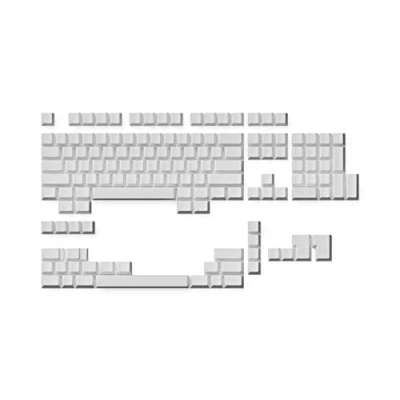 Immagine di Ranked Copritasti Premium Vuoti Blank Keycaps PBT spesso 1,4 mm Profilo Cherry per Tastiera Meccanica (BIanco, 139 Tasti)